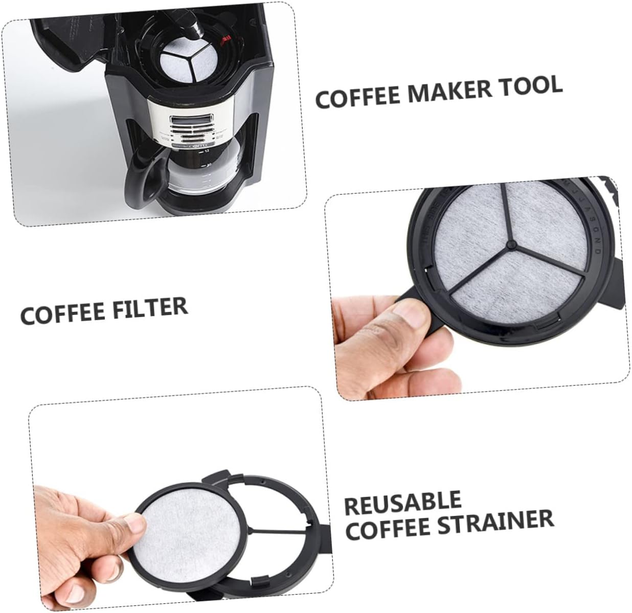 CONGARTENO 6Pcs Water Filter Core Maker Accessories Espresso Strainer for Filter Coffee Machine image number 5