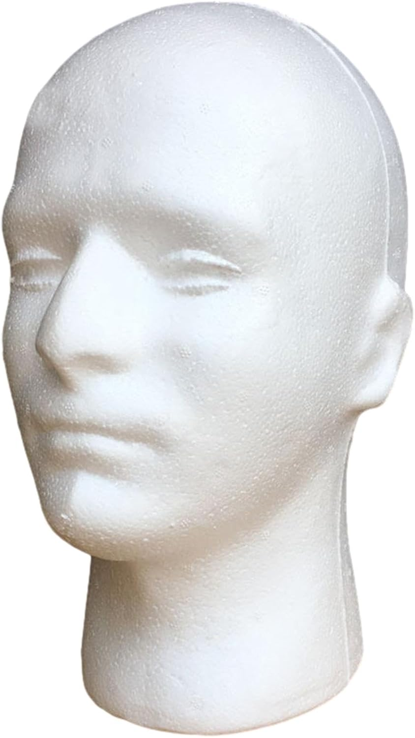 Amagogo Mannequin Head Display Stand round Base Durable 11'' Tall Male Stand Model Manikin for Headphone Glasses Shop Home Headwear image number 4