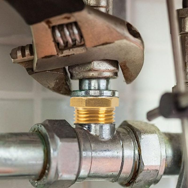 Hex Thread Reducer Adapter, 20Mm Female to 25Mm Male BSP Brass Connector, Corrosion-Resistant Pipe Fitting for Water Lines, Plumbing Systems, Garden Hose Connections image number 1