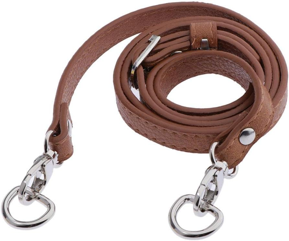 Hailong Ming Adjustable Leather Bag Replacement for Pocket Production - Black- Silver Buckle image number 2