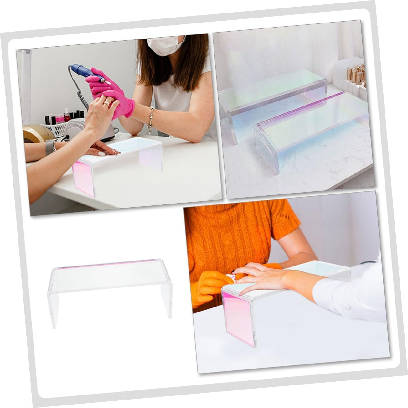 Healeved Jelly Nail Art Hand Pillow Acrylic Manicure Support Cushion for Salon Use Thick Design for Nail Technicians and Home Manicure image number 3