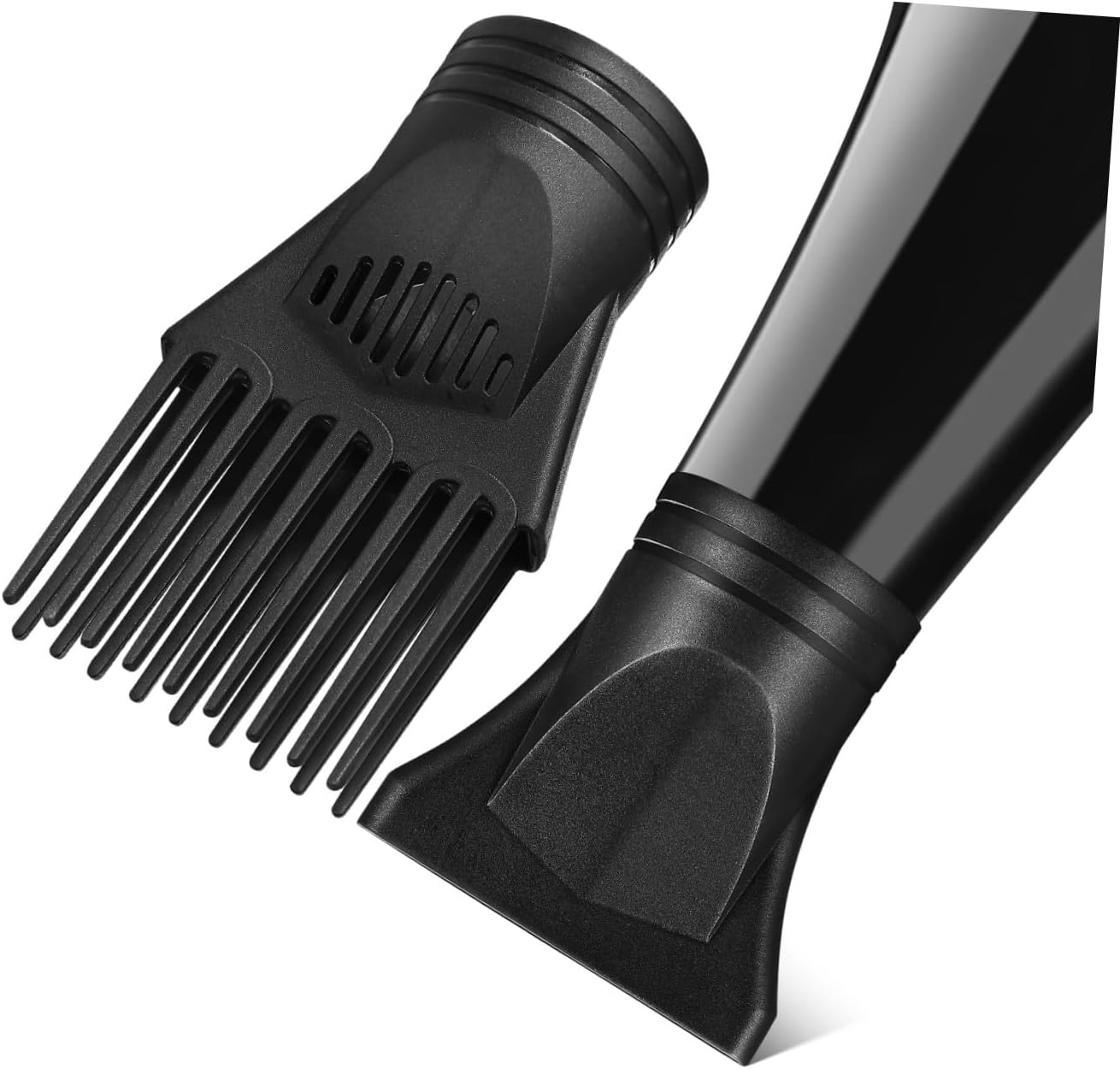 LABRIMP 2 Pcs Hair Dryer Attachments Professional Plastic Nozzle Comb Diffuser for Versatile Styling Easy Detangling Compatible with Models Suitable for Straight Curly Hair
