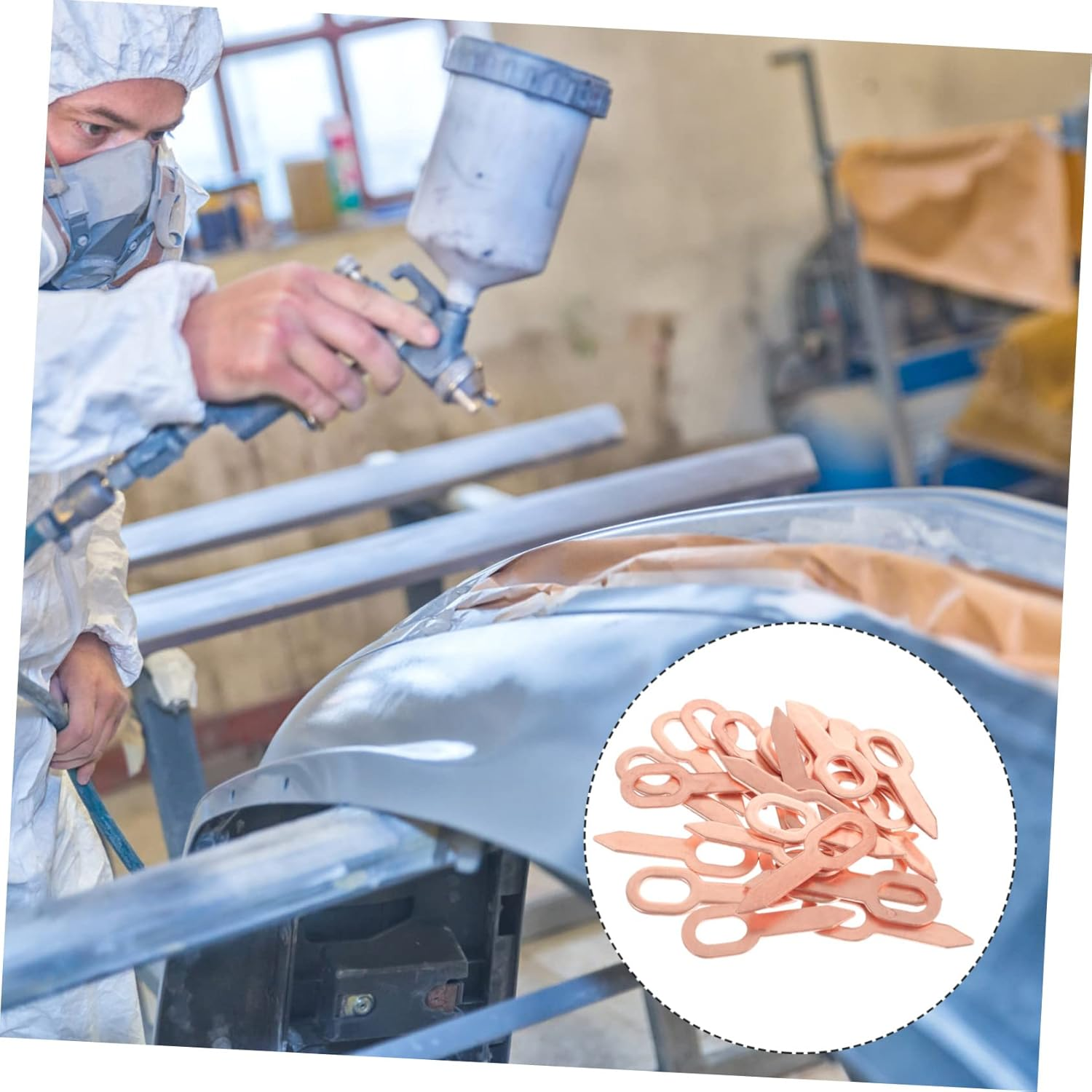 COSMEVIVI 100Pcs Dent Pulling Ring Kit for Spot Welding Essential Repair Tool for Automotive Body Metal Dent Repair Compact Easy to Use image number 5