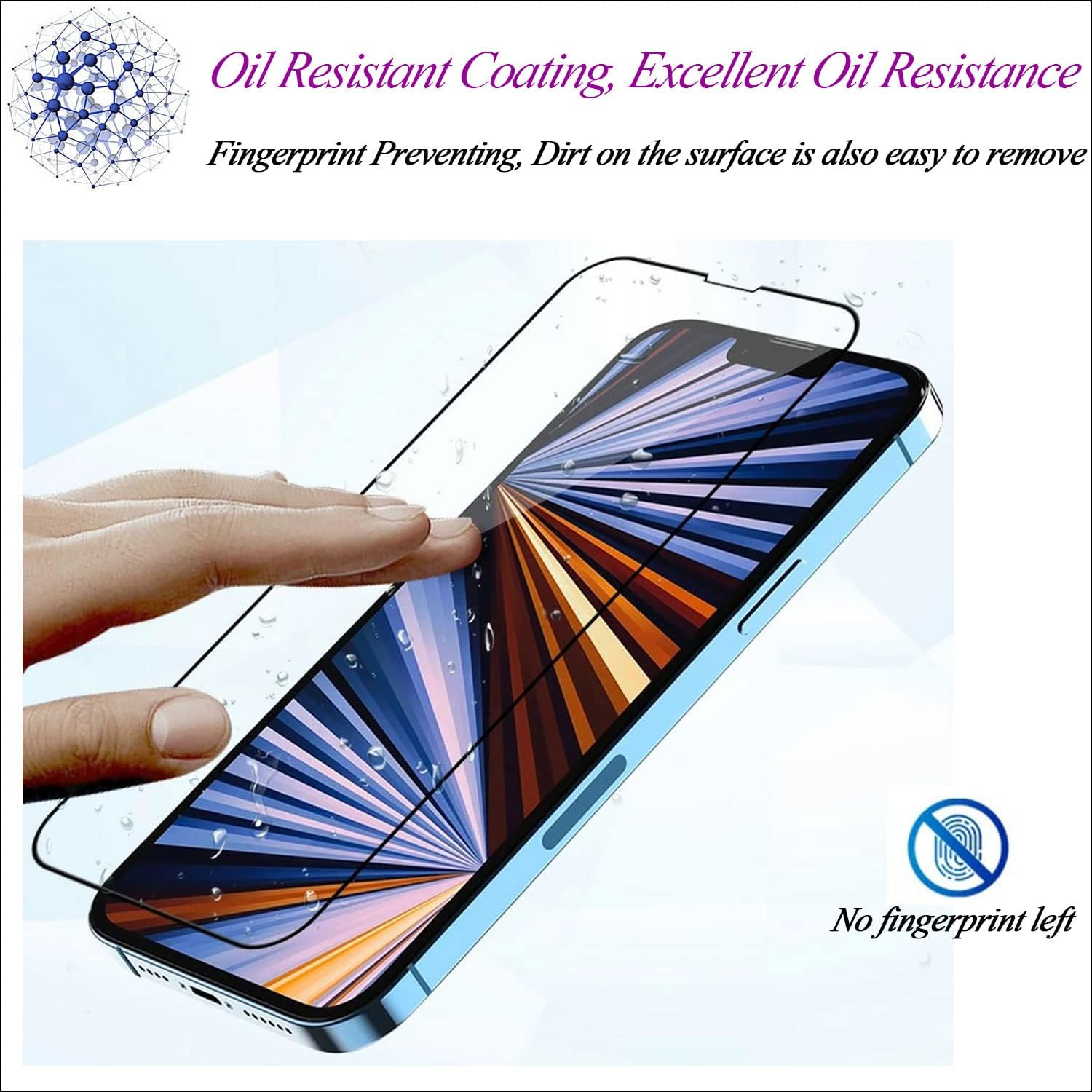 Hxeyraal (3 Pack) Designed for Oppo Reno 8T Tempered Glass Screen Protector, 0.33 Mm, Anti-Scratch, Bubble-Free for Oppo Reno 8T Screen Protector HD image number 3