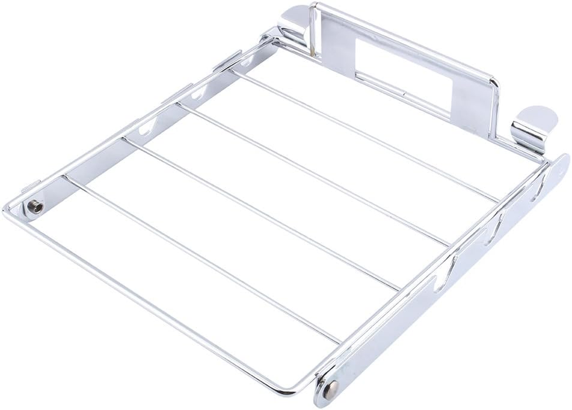 Stainless Steel Bathtub Caddy Tray, Multi-Functional Bathroom Soap Shampoo Holder Showering Supplies Organizer Red Wine Serve Rack for Home Travel Hotel