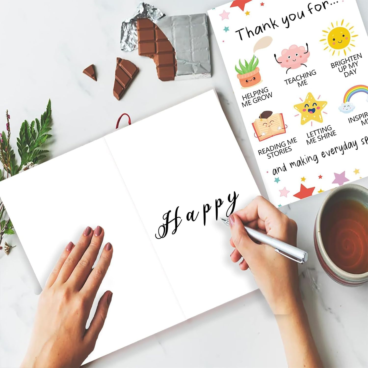 AIQIUQIU Thank You Card for Teachers, Great Teacher Appreciation Gifts for Men Women, Thank You for Helping Me Grow Card, Best Teacher Appreciation Gift Ideas from Students, End of Term Gift image number 6