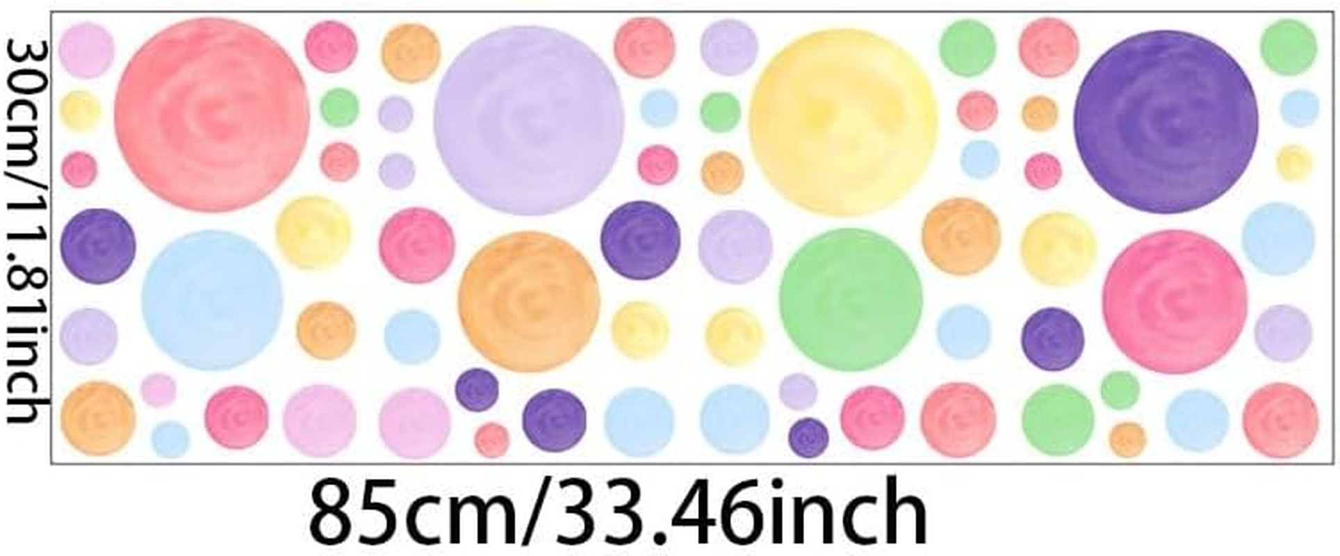 Vomika Polka Dot Wall Decals, Removable Colorful Circles Wall Stickers, Peel and Stick Art Wall Decor Mural, for Kids Bedroom Nursery Playroom Classroom Living Room Decor image number 5