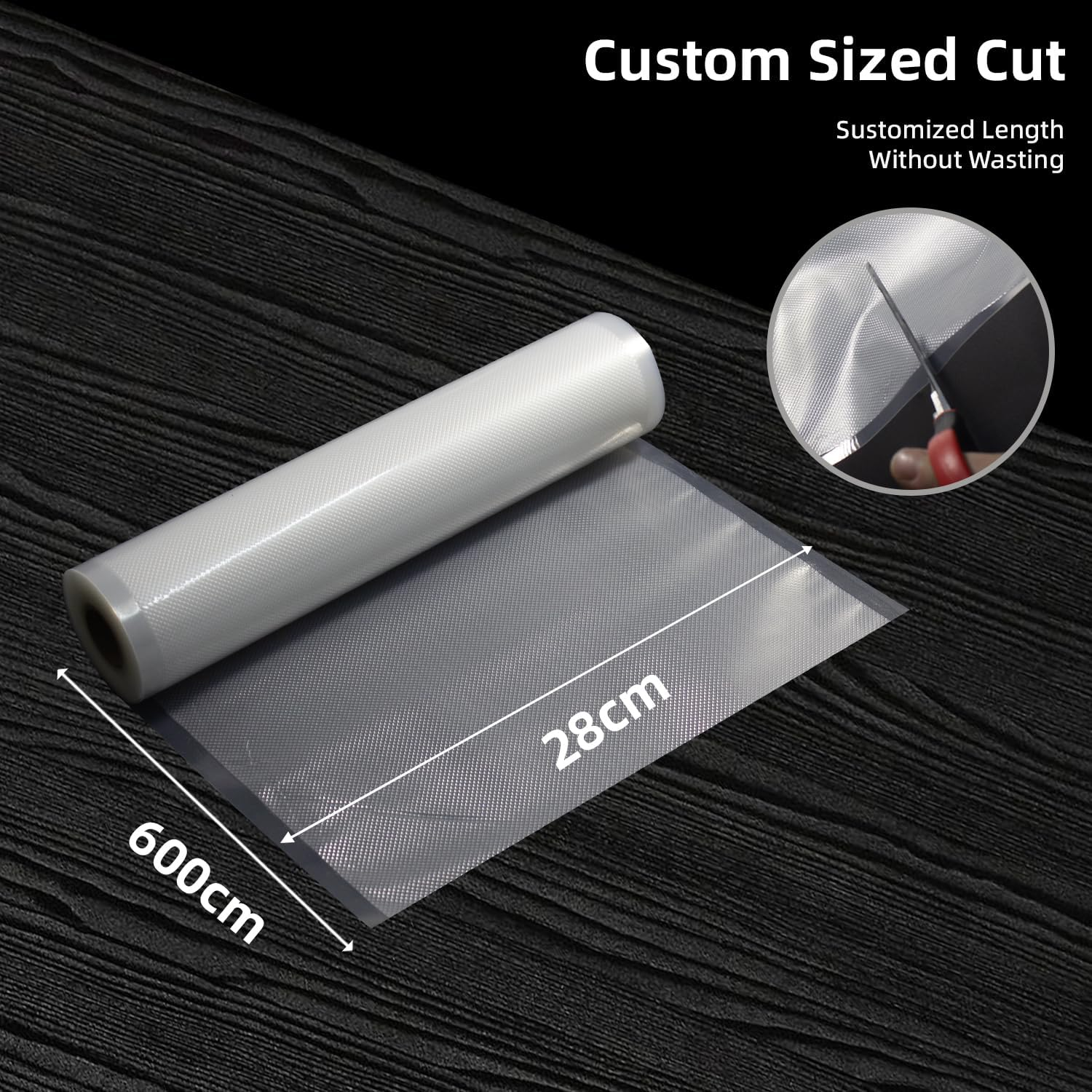 Sydroya Vacuum Food Sealer Roll Bags, 6 Pack 28Cmx6M Vacuum Seal Bags, Seal Storage Heat Commercial Grade Bag Rolls, BPA Free, Food Saver for Meal Prep, Compatible with Most Sous Vide & Vac Machines image number 1