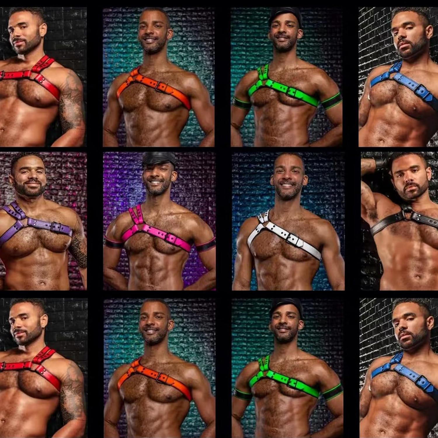 JOCKMAIL Men'S Harness Leather Harness for Men Adjustable Mens Harness Chest for Fashion, Fitness, and Special Occasions image number 2