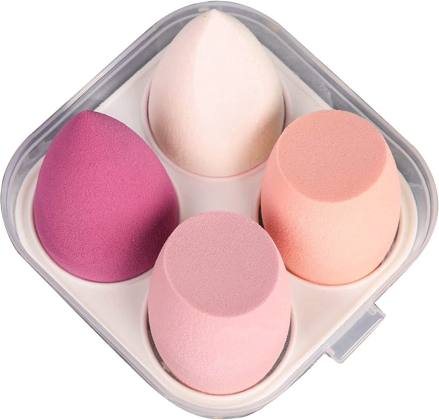 Uandhome Makeup Sponge Blender Set 4 Pack, Blender Beauty Foundation Blending Sponge with Case, Professional Beauty Makeup Set for Cream, Powder and Liquid image number 3