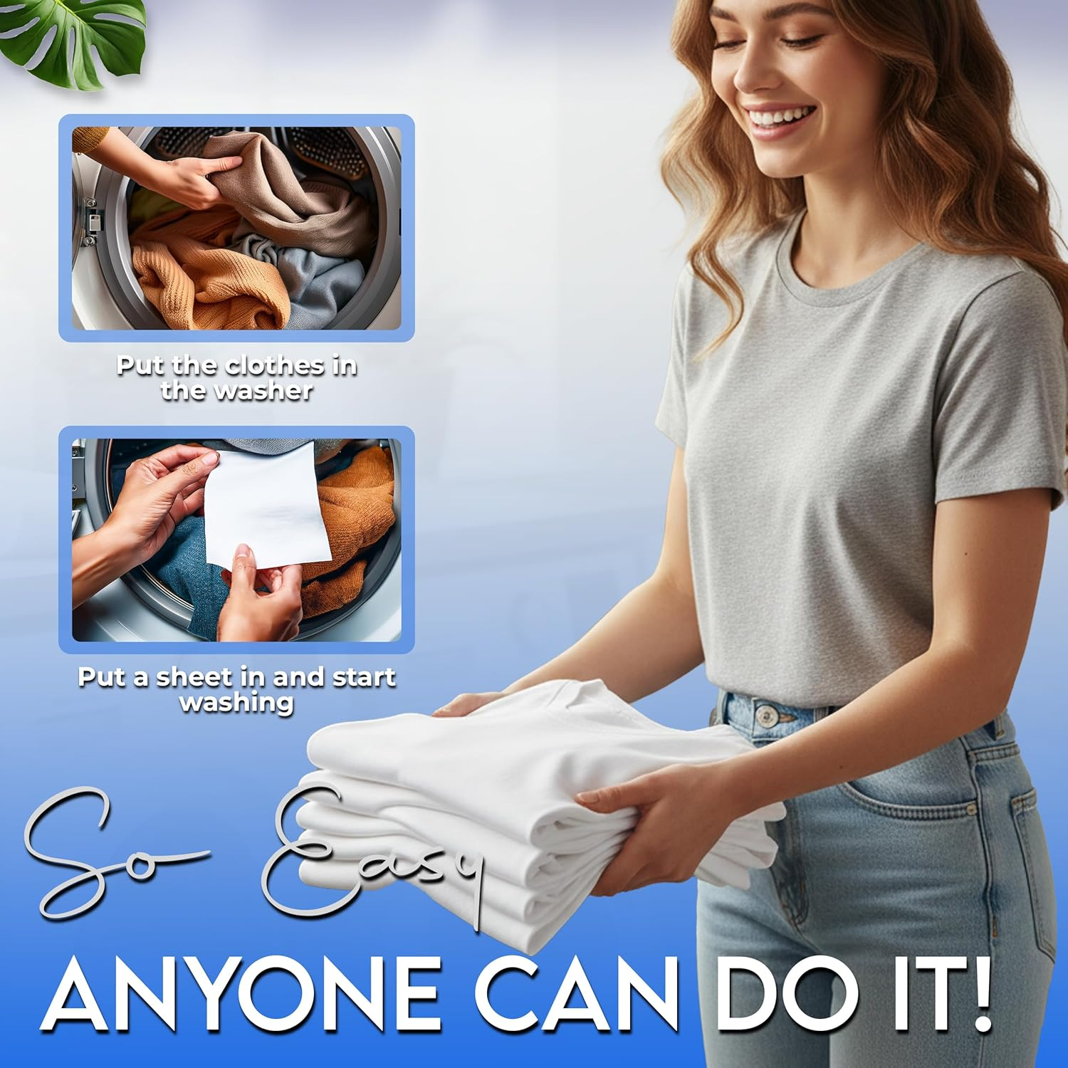 80 X Sensitive Laundry Detergent Sheets - Plastic-Free, Plant-Based & Biodegradable Laundry Sheets, Best Smell, Travel-Friendly for Hand & Machine Wash - Unscented