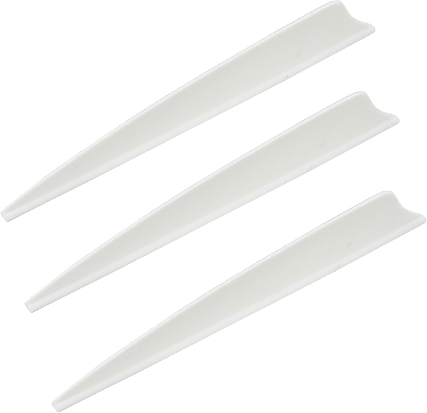 UP100 100Pcs 5 Inch Shield-Shape Archery Arrows Vanes Fletches Plastic TPU Fletching for Hunting Targeting Arrow White