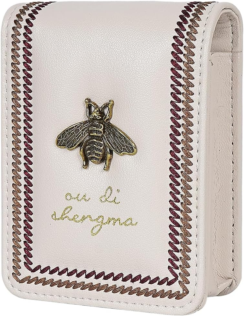 JANKOW Lipstick Case with Mirror for Purse, Mini Holder Purse, Small Cosmetic Bag for Lipsticks, Travel Lipstick Pouch, Portable Makeup Cosmetic Pouch (1Pcs Red)