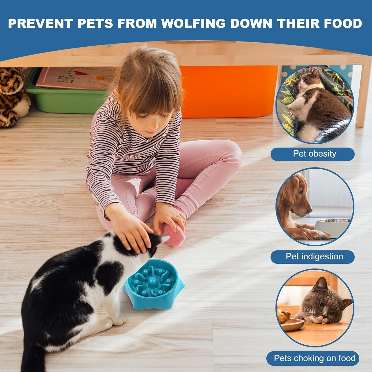 Slow Feeder Bowl with Clean Brush for Dogs and Cats,Non - Slip, Smooth Interior to Reduce Eating Speed, Ideal for Healthy Eating in Cats and Small to Medium-Sized Dogs(Green) image number 4