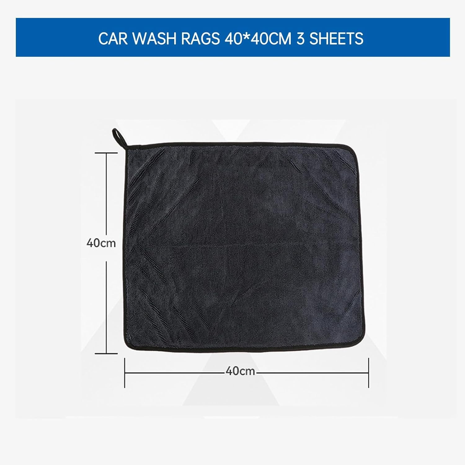 3PCS Bathroom Drying Cloth,Shiny Wipes for Car Detailing, Ultra Absorbent Microfiber Drying Towel for Cars and Trucks, Streak Free, Scratches Kitchen,Window Multipurpose（40 * 40Cm Large Size） image number 2