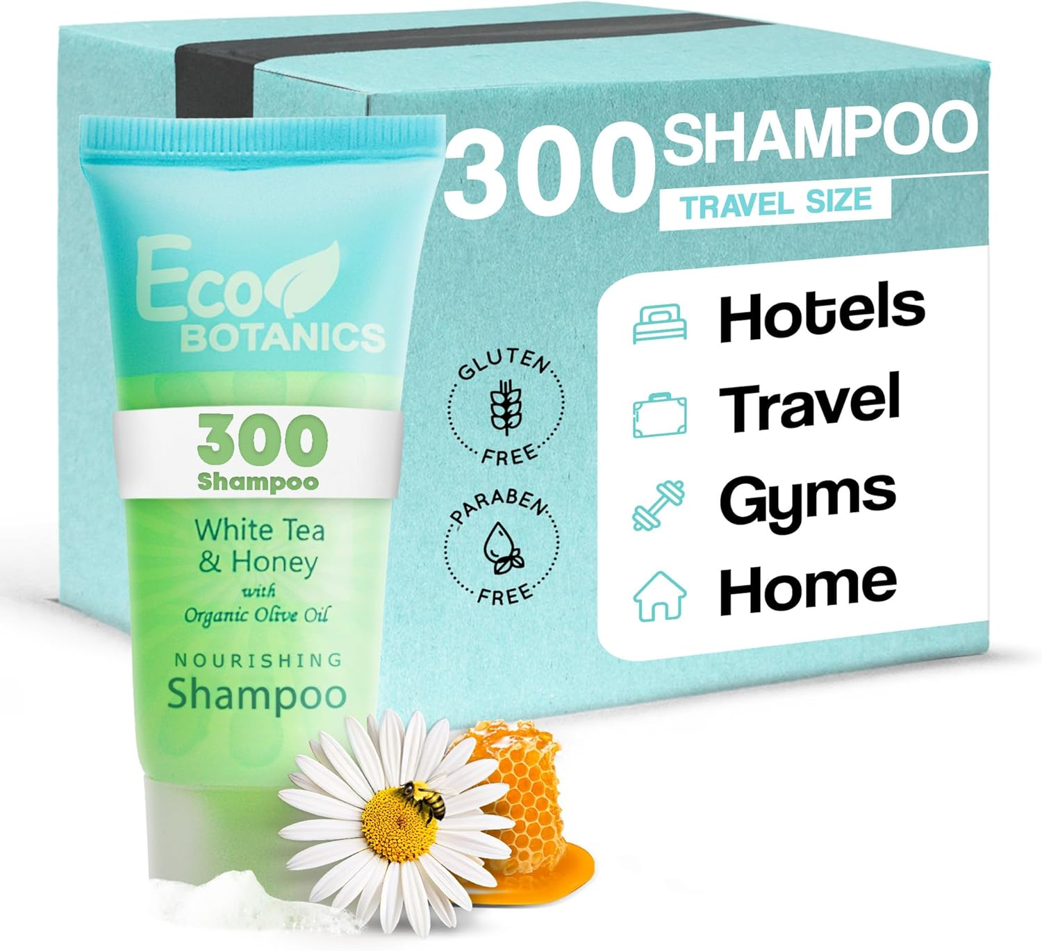 Eco Botanics Shampoo, 25Ml Tube with Twist Cap with Organic Olive Oil (Case of 300) image number 1