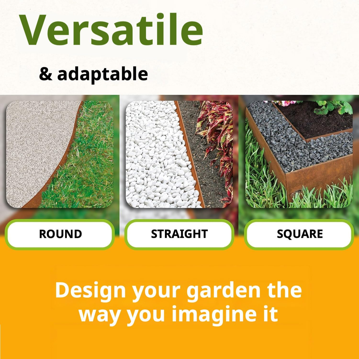 10M Metal Garden Edging Corten Steel Landscape Edging Flexible Lawn Border with Smooth Edges Rust-Resistant Flower Bed Edging Border image number 5