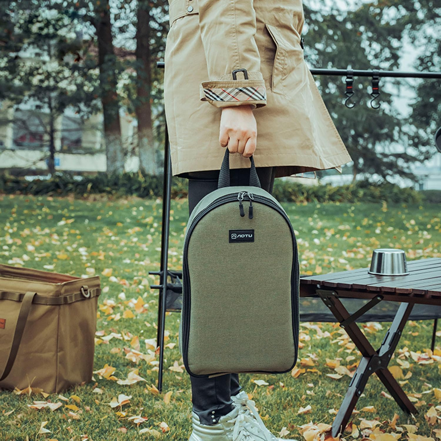 Portable Camping Kitchen Utensil Set,Camp Cookware Utensils Organizer Travel Kit,16 Pieces Cookware Kit, Travel Grill Set image number 2