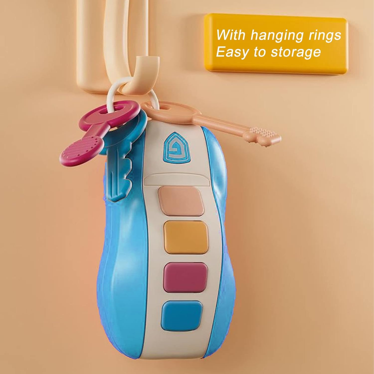 Car Keys Toy, Small Buttons Remote Car Key Toy Early Learning Simulated Sound for Home Play (Blue) image number 5