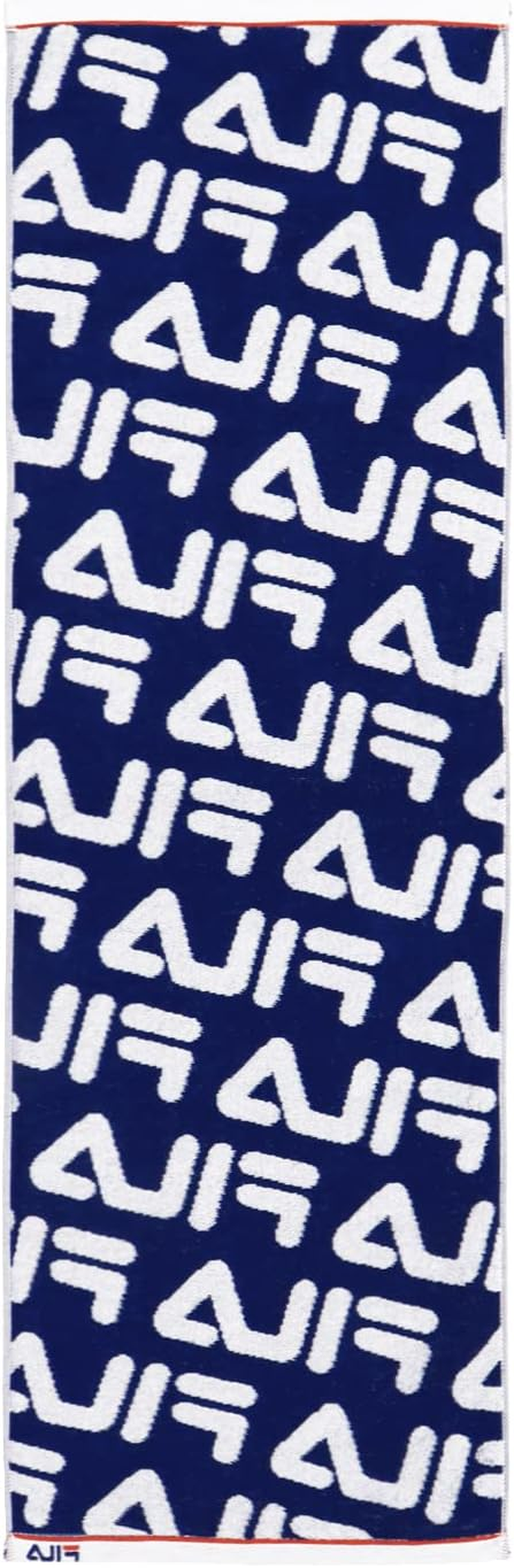FILA 49-0104280 All-Over Pattern Body Towel, Navy, Antibacterial, Odor Resistant, Ag Fresh, Clean, 100% Cotton, Fluffy, Approx. 55.1 X 27.6 Inches (140 X 70 Cm)