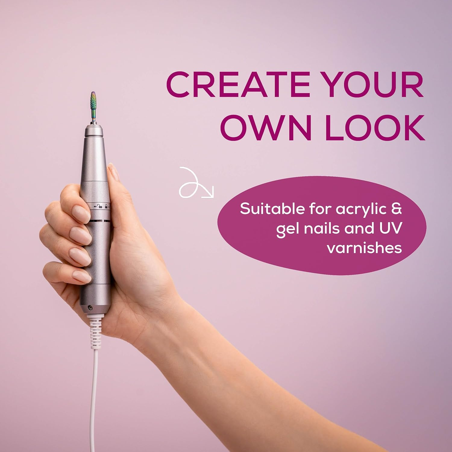 Beurer MP 200 Studionails Pro 3-In-1 Manicure / Pedicure Station, Nail Sander with UV/ LED Lamp & Dust Vacuum for Gel and Acrylic Nails, 9 Accessories image number 3