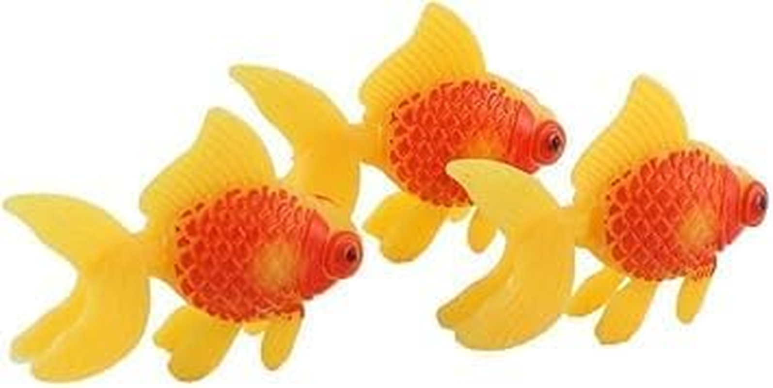 3 Pack Gold,Orange Artificial Aquarium Fishes Fake Fish Plastic Fish Aquarium Moving Fishes Ornament Decoration Orange Goldfish for Aquarium Fish Tank Thematic Ornaments Aquarium D&eacute;cor