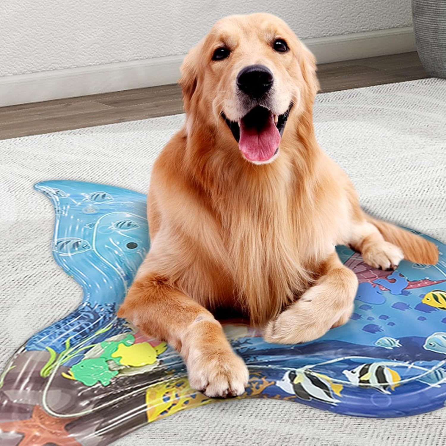Inflatable Water Pad | Inflatable Outdoor Pet Mat - Water Sensor Technology Water Patting Mat for Floor, Tile, and Grass image number 2