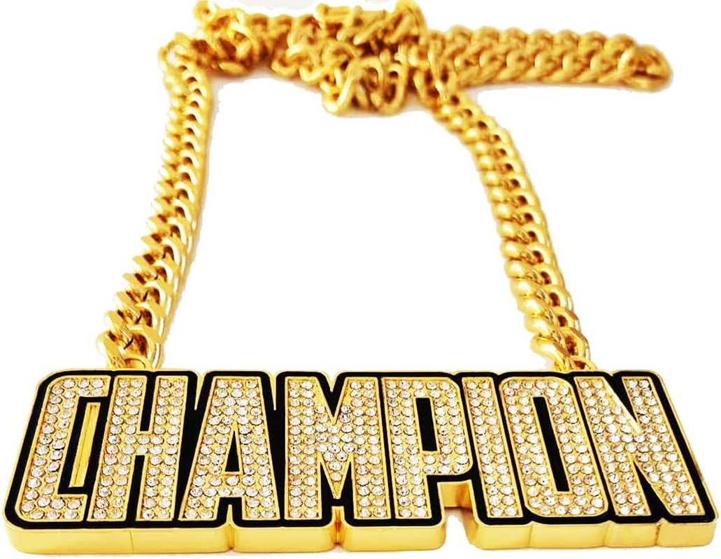 Guancrown Champion Chains Medal Necklace - MVP Chain Award -Fantasy Football Belt Trophy-Champ Award Winner Prize Trophy Award Necklace Team Football Soccer Baseball Basketball Softball