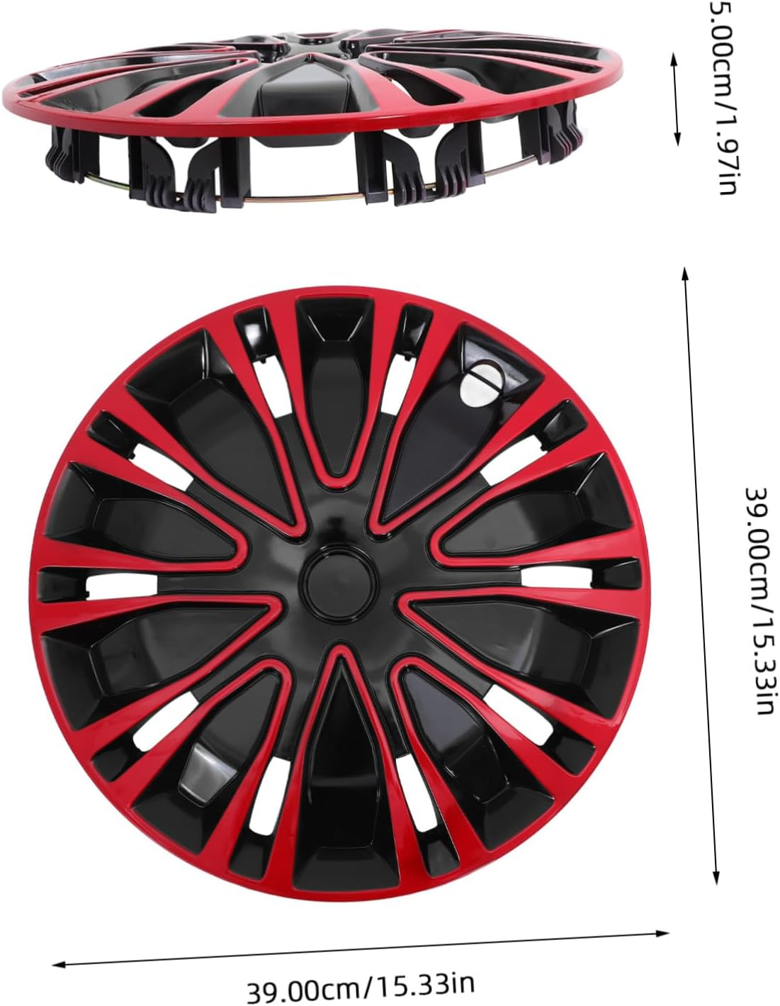 BELLIFFY 14-Inch Universal Wheel Hub Caps Two-Tone Decorative Hubcap Covers for Car SUV Truck Wheel Rim Protection image number 4