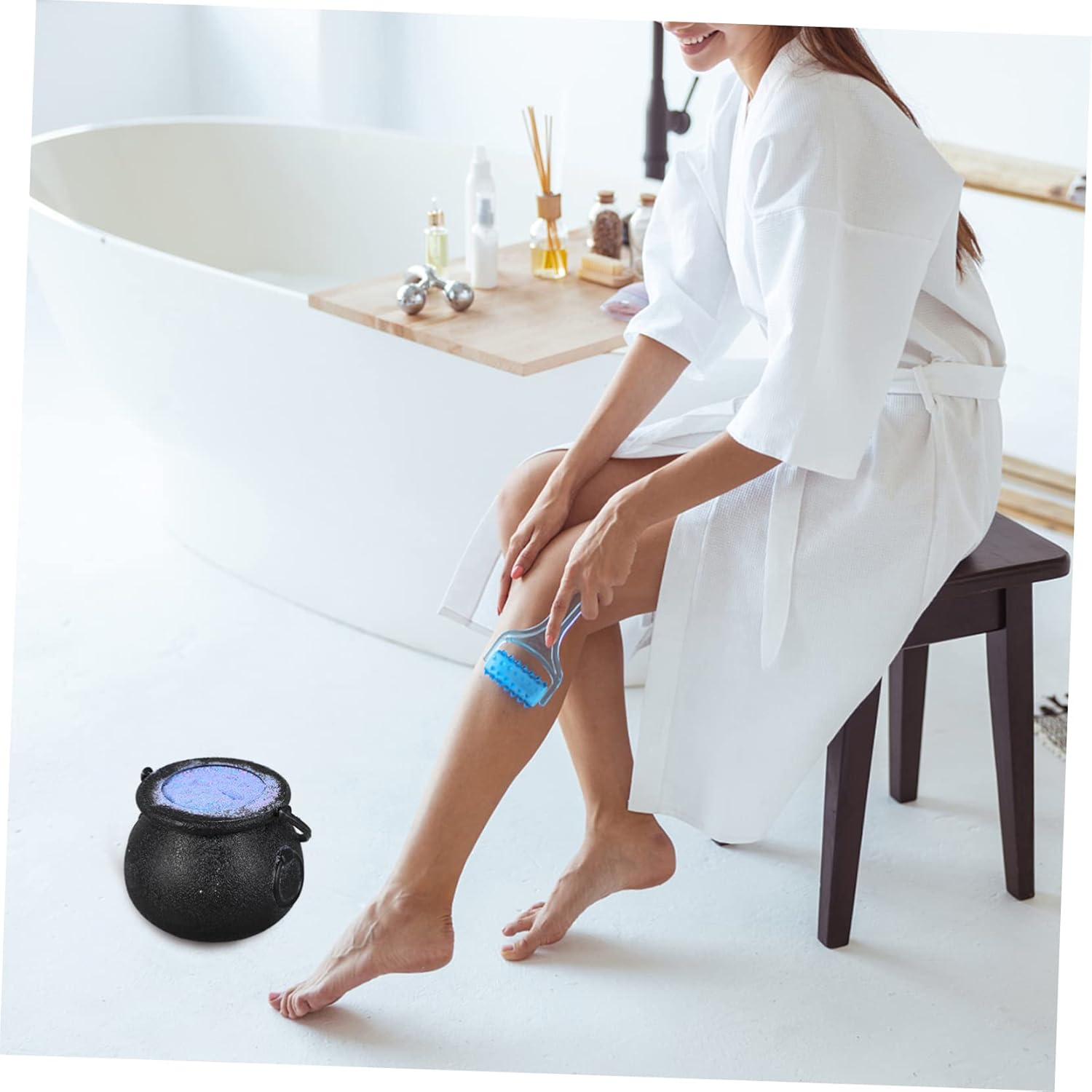 OSOLADY 1Pc Halloween Bath Salt Witch for Relaxing Showers Moisturizing Bathing for Halloween Parties and Giving image number 1