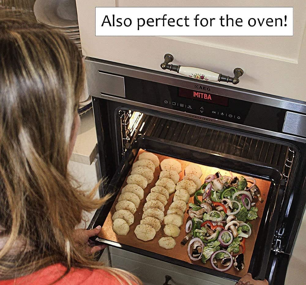 BBQ Grill Mat, 8 Pack(6 Solid Mats * 2 Mesh Mats) Non-Stick BBQ Baking Mats Reusable for Charcoal, Gas or Electric Grill - Easy to Clean, Heat Resistant Barbecue Sheets image number 4