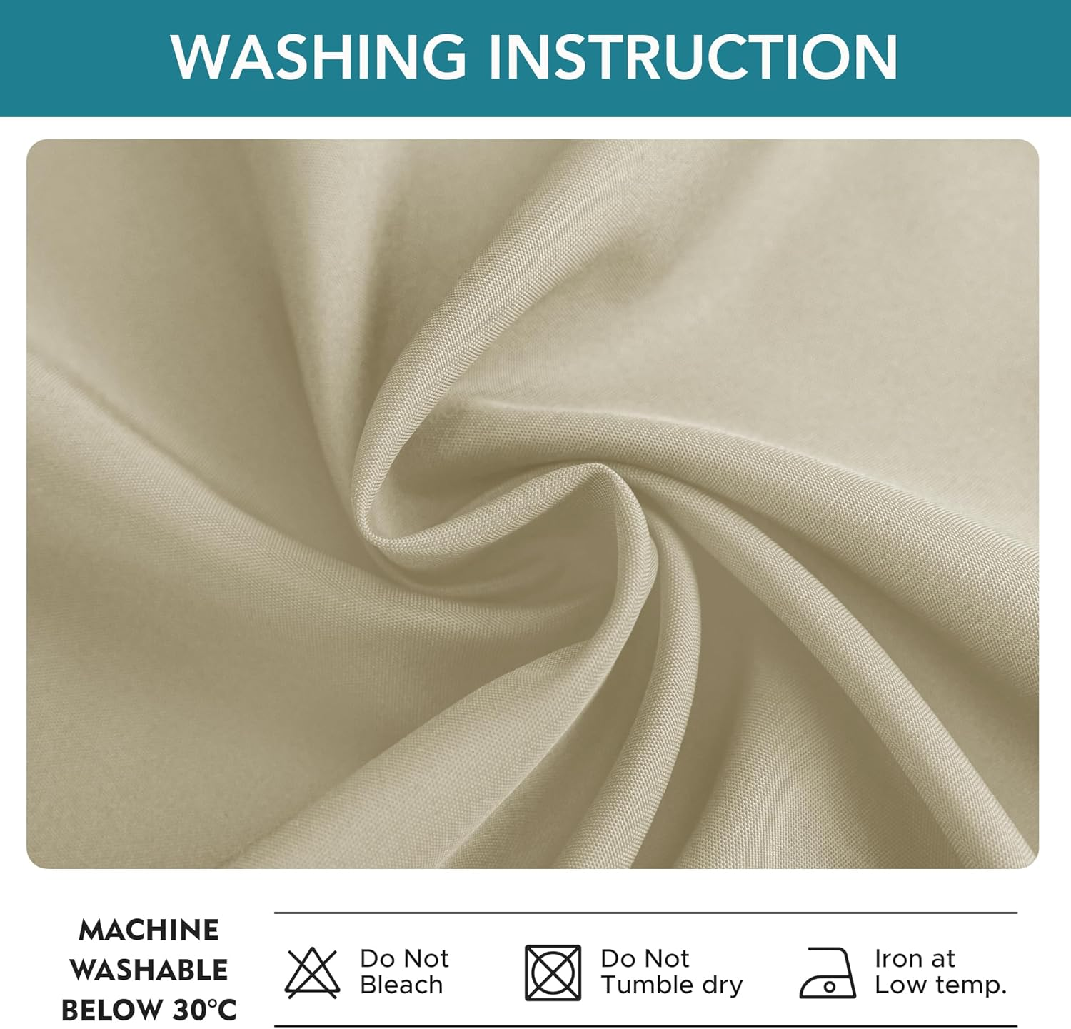 Holidayideas Outdoor Curtains for Patio Waterproof 4 Panels 110X84 Inch-Windproof Weatherproof Privacy Wide Cream Curtains-Grommet Top and Tab Bottom Drape for Pergola, Porch, Gazebo, Backyard image number 5