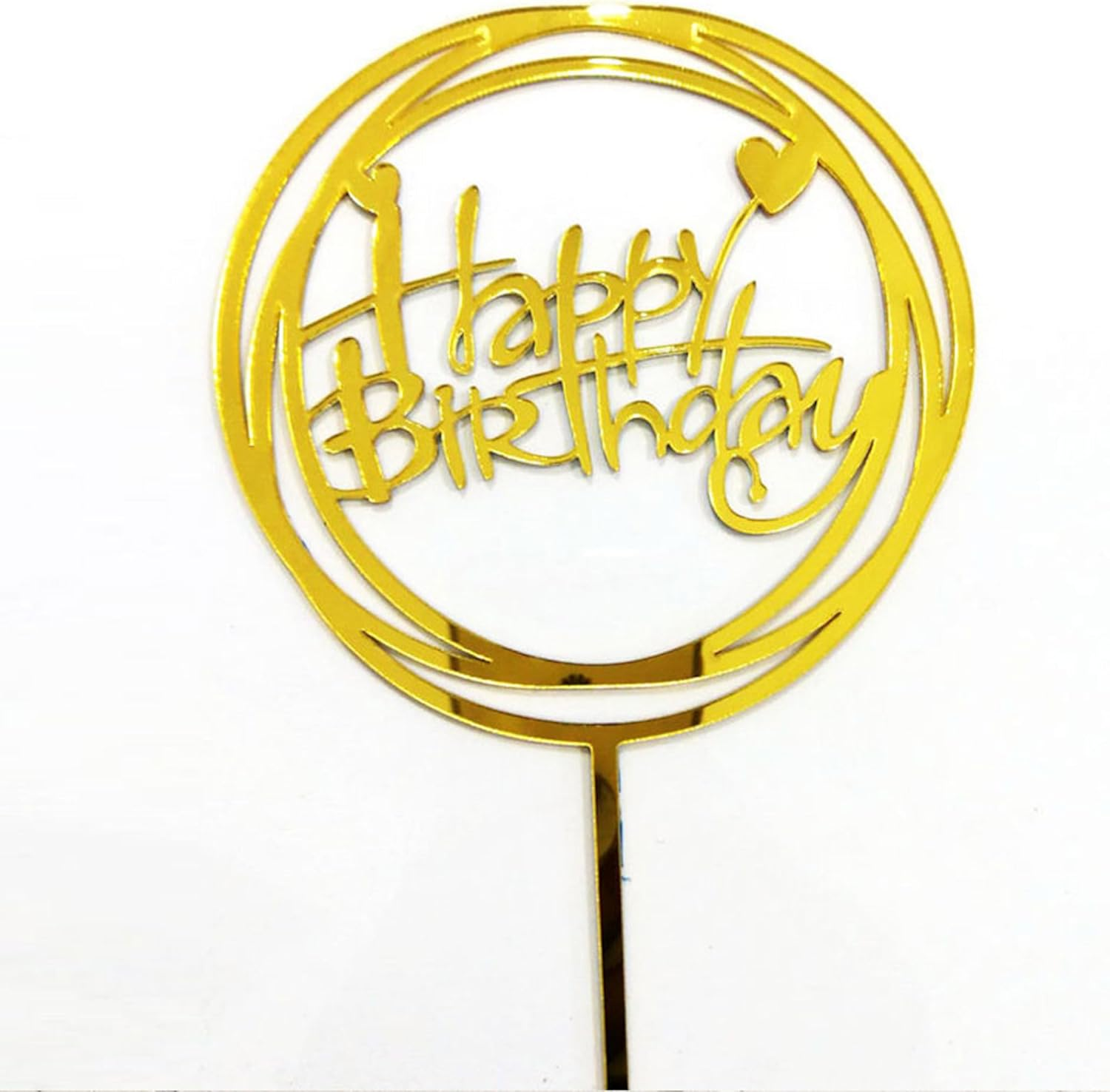 Happy Birthday Cake Topper, Happy Birthday Cake Bunting Decor,Birthday Party Decoration Supplies，Photo Booth Props (Rainbow, Multicolour) image number 2