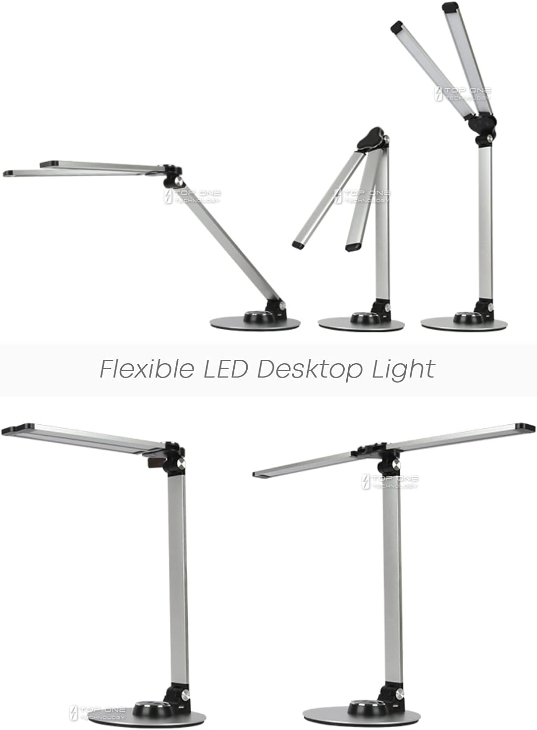 LED Piano Practice Light Foldable Adjustable Music Reading Desktop Desk Table Lamp USB Charing Port Stand Dimmable (Black) - Black image number 2