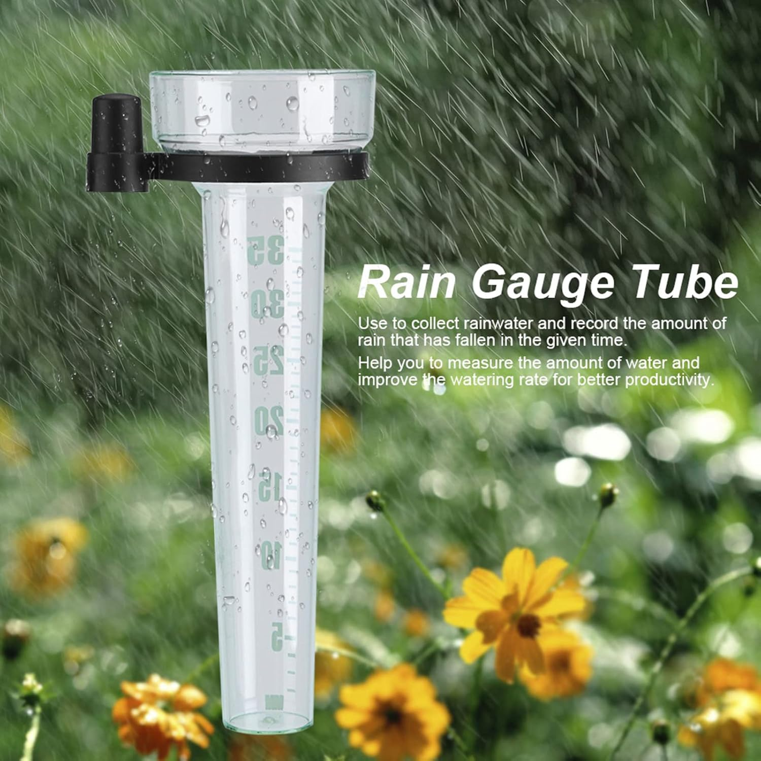 Cryfokt Accurate Rain Tube for Garden Outdoor Yard 35Mm Capacity with Premium Material Easy Reading Light Green Plastic image number 3