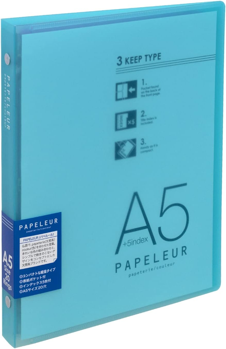 Kyokto Slim Binder Papel Rule 26 Holes B5 LN35TK Gray