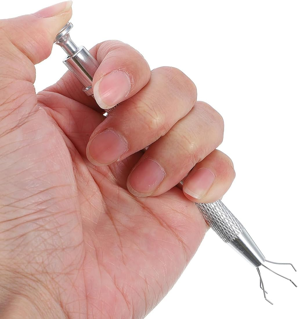 MUNZE Pack of 100 Nail Art Sponges with Metal Gripper, Nail Art Sponge Brush, Manicure Accessories for Nails to Create a Variety of Gradient Nail Art Patterns, Nail Design Accessories Sponge Brush image number 1