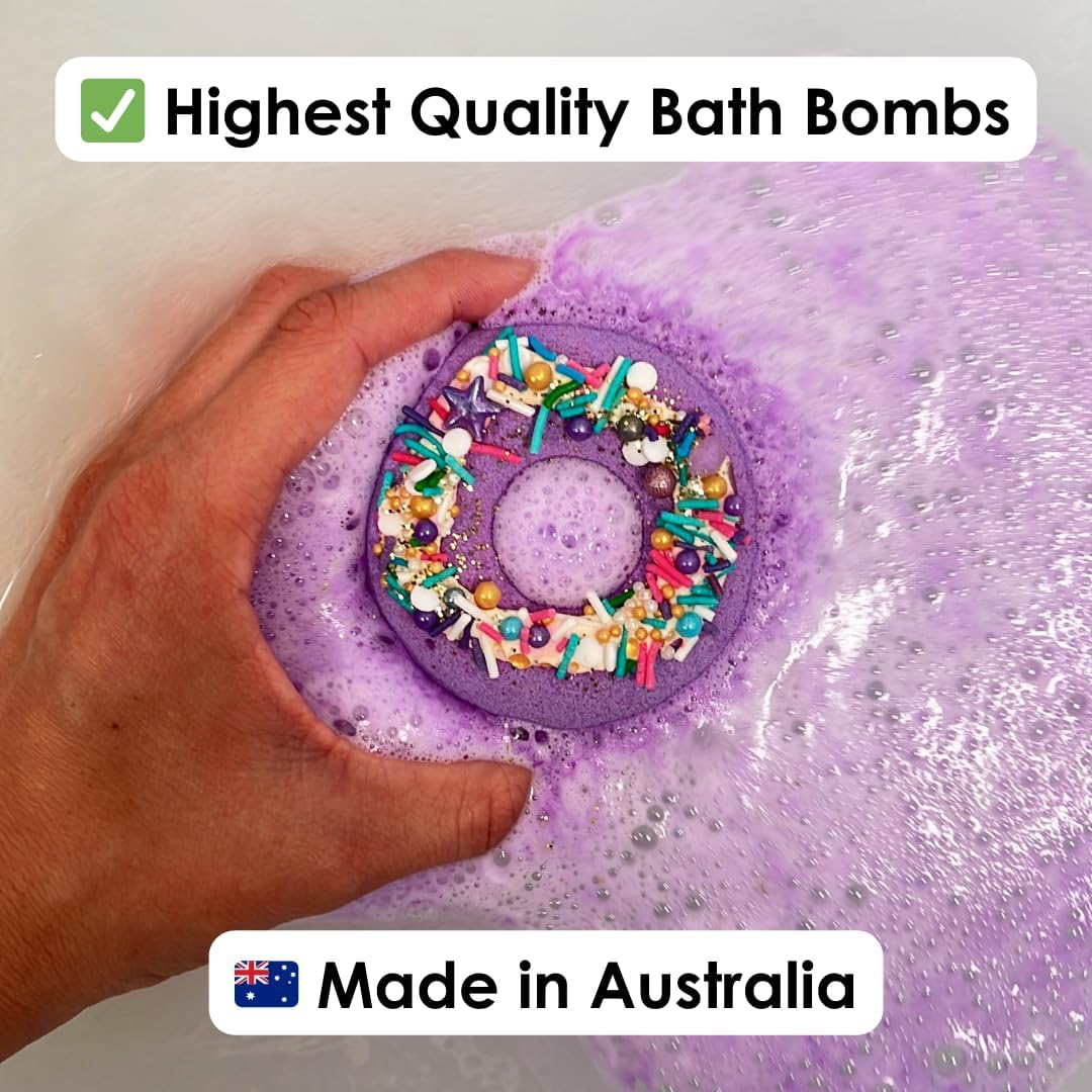 BATH BOX Bubblegum Gift Set, Bubble Bath Bombs, Bath Dust Soak, Natural & Handmade in Australia, Cotton Candy & Bubblegum, Fun Bath Fizz for Kids & Adults, 4 Piece Hamper Gift Box image number 2