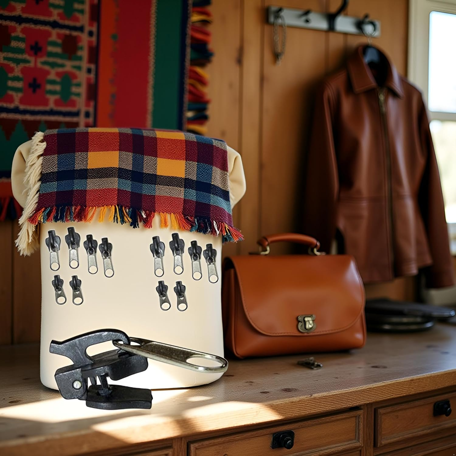 6Pcs Black Universal Instant Fix Zipper Repair Kit Replacement Zip Slider Teeth Rescue Replacement Pack Zippers Durable Design Arts Buckles, Crafts and Sewing Practical and Popular image number 5