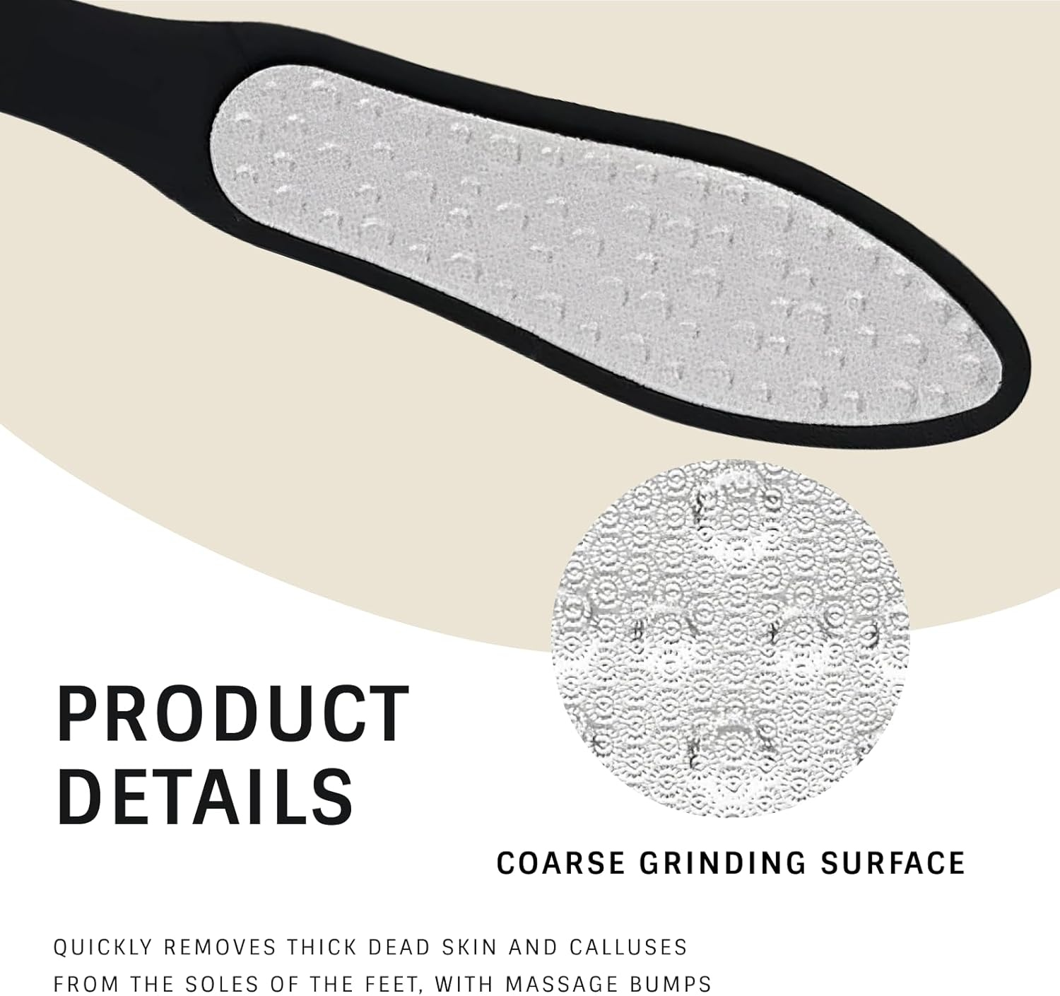 Foot File Callus Remover, Double-Sided Stainless Steel Heel Scraper and Glass Foot File for Dead Skin, Corn, Cracked Heels, and Foot Scrubber, Effective Callus Remover for Feet image number 1