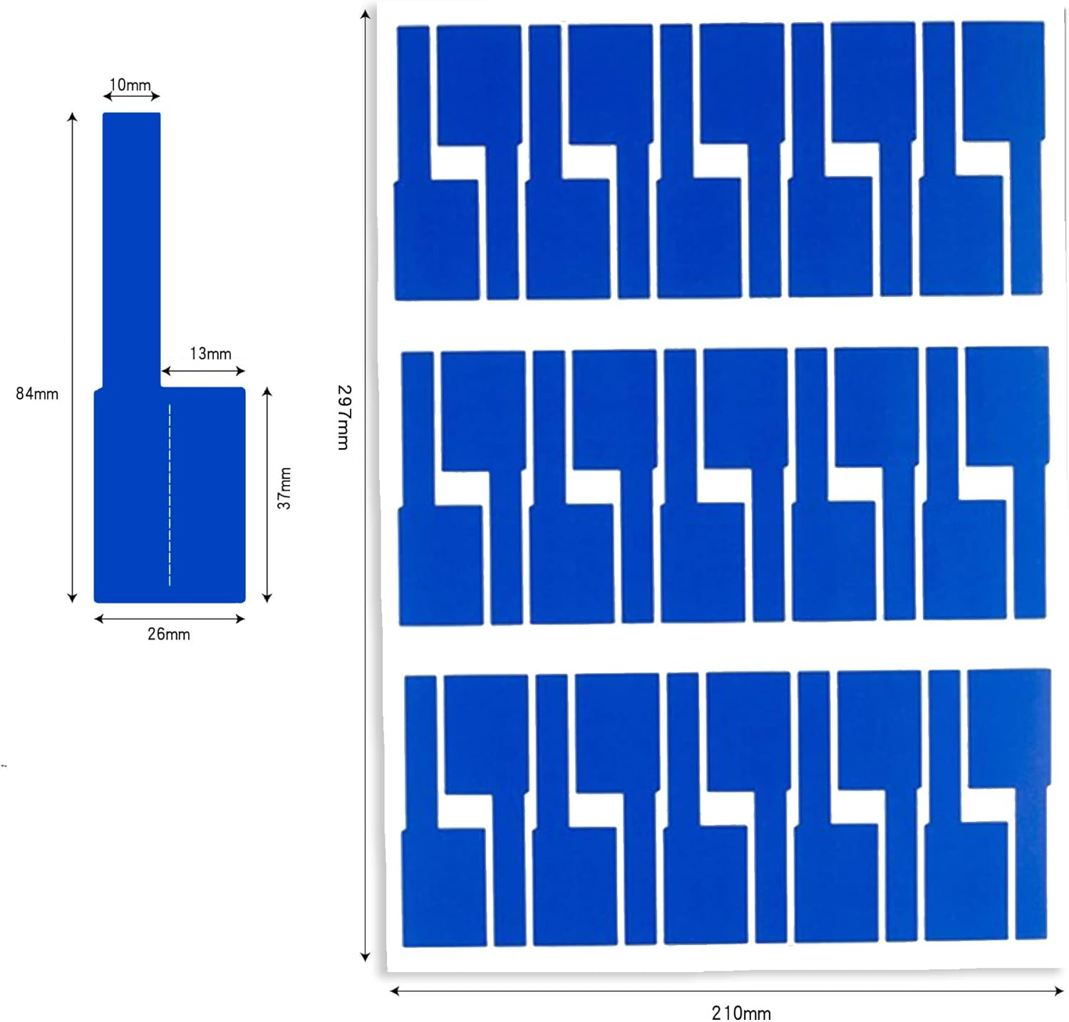 Manusticker Durable Cable Labels - Waterproof, Writable, Strong Adhesive - 8 Colors - 240Pcs / 8 Sheets image number 4
