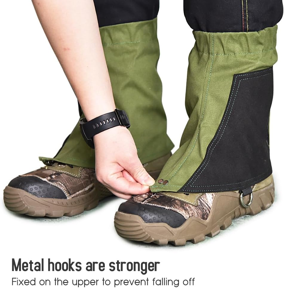 Canvas Low Gaiters for Men and Women Hiking Climbing image number 4