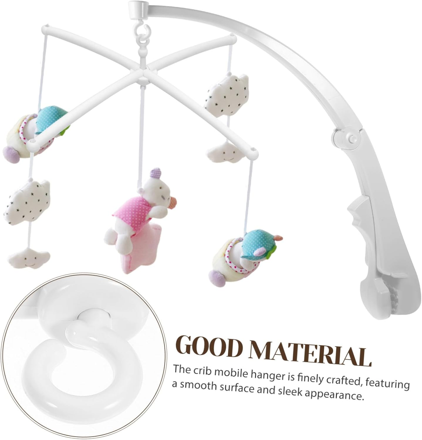 Wooden Crib Mobile Bracket Bed Bell Holder Arm for Crib Mobile Hanger Rotatable Design for Nursery image number 6