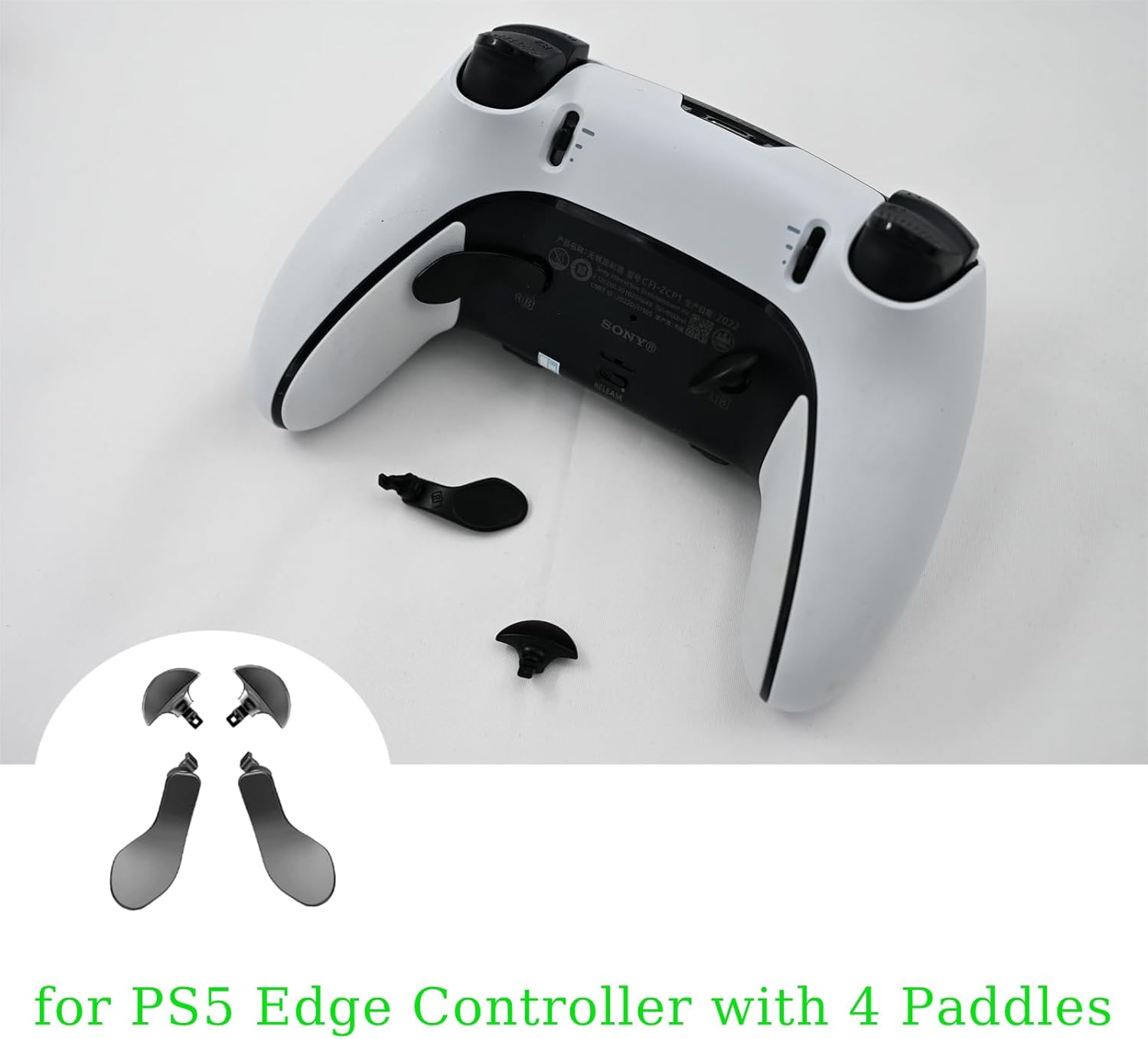 6 Pcs Metal Thumbsticks for PS5 Edge Controller, 4 Pcs Back Paddles Triggers Buttons for PS5 Dualsense Controller, Replacement Accessories Parts for PS5 Edge Controller Analog Joystick(Black) image number 4