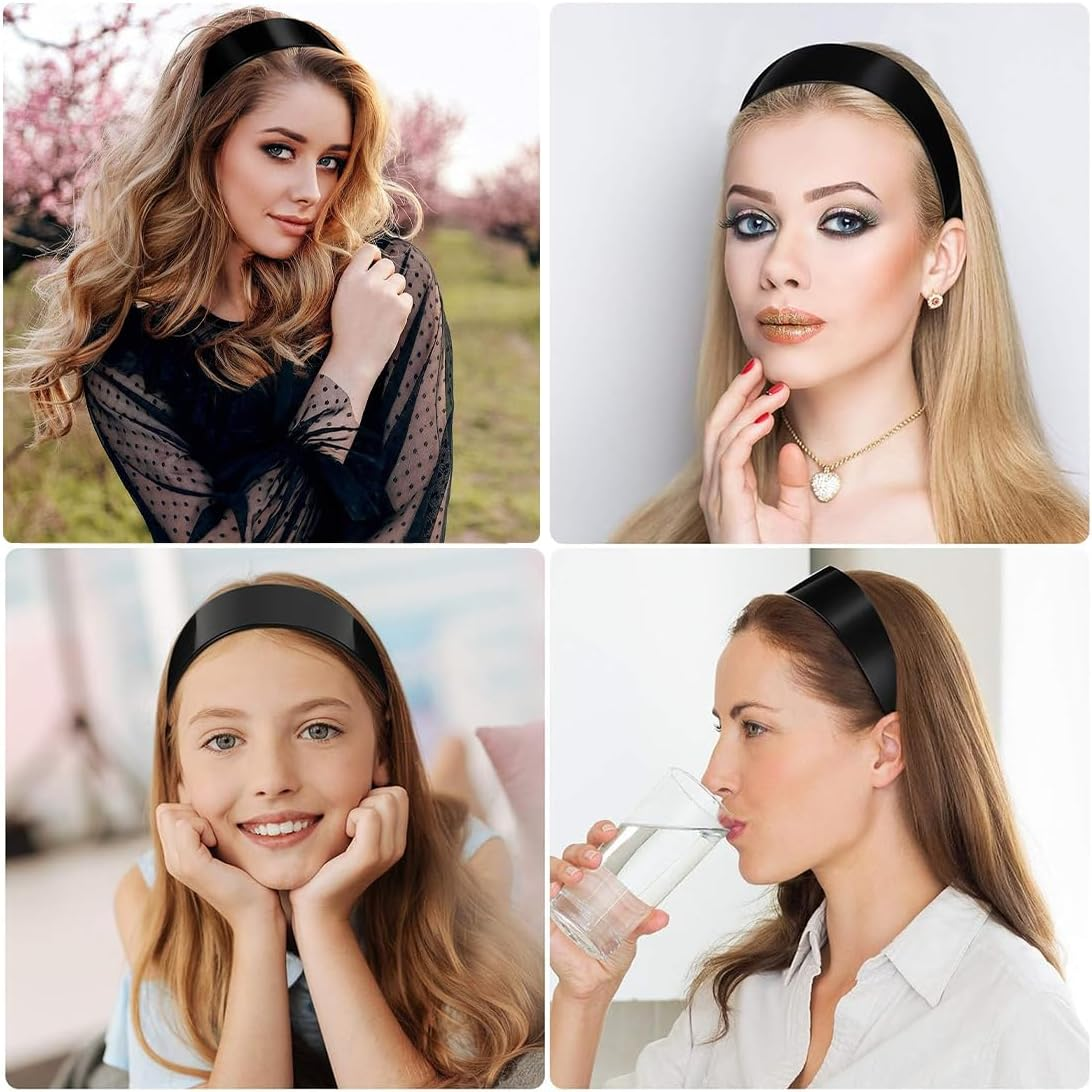 VJUYSW 5 Pieces Hair Band with Teeth Headbands Plastic Hair Bands 20 Mm Wide Headband DIY Headbands for Girls Women image number 3