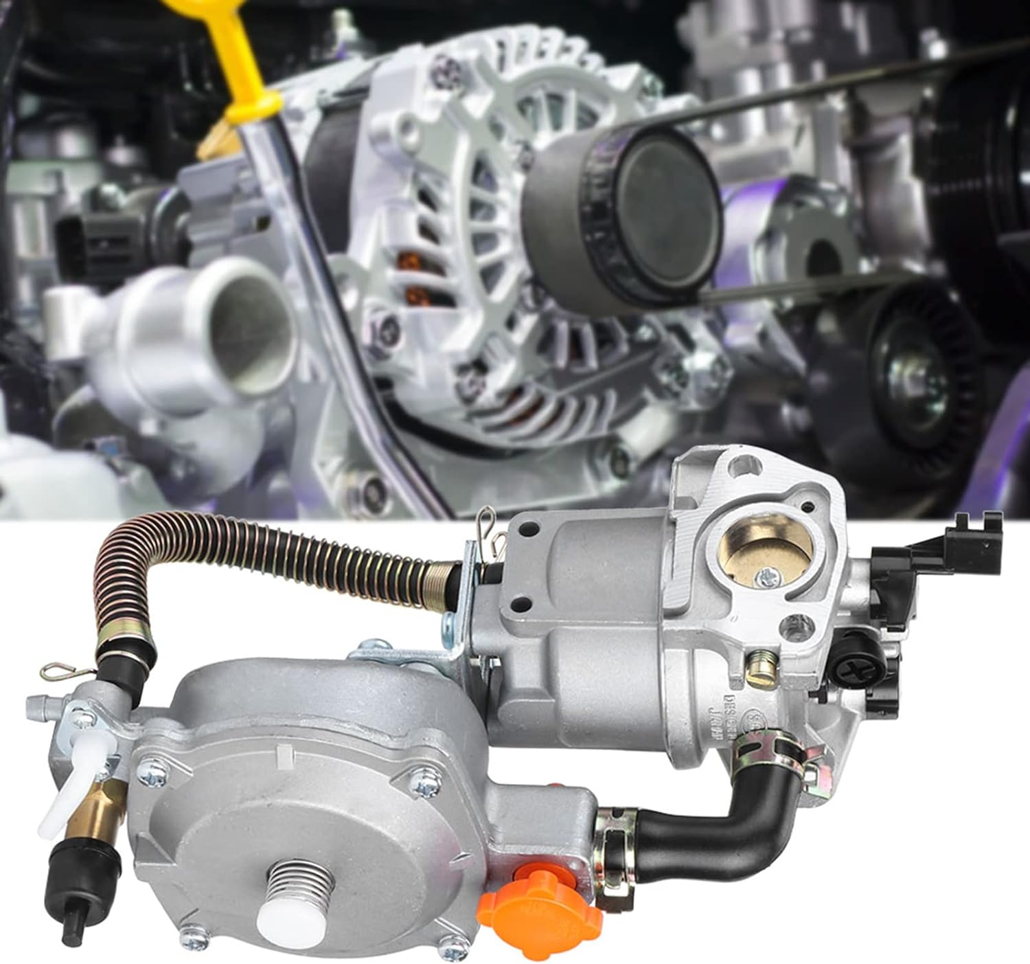 Dual Fuel Carburetor, Carb LPG NG Conversion Kit Generator Parts Portable Gasoline Generator Conversion Kit for 2.8KW GX200 170F Manual Choking Coil image number 6