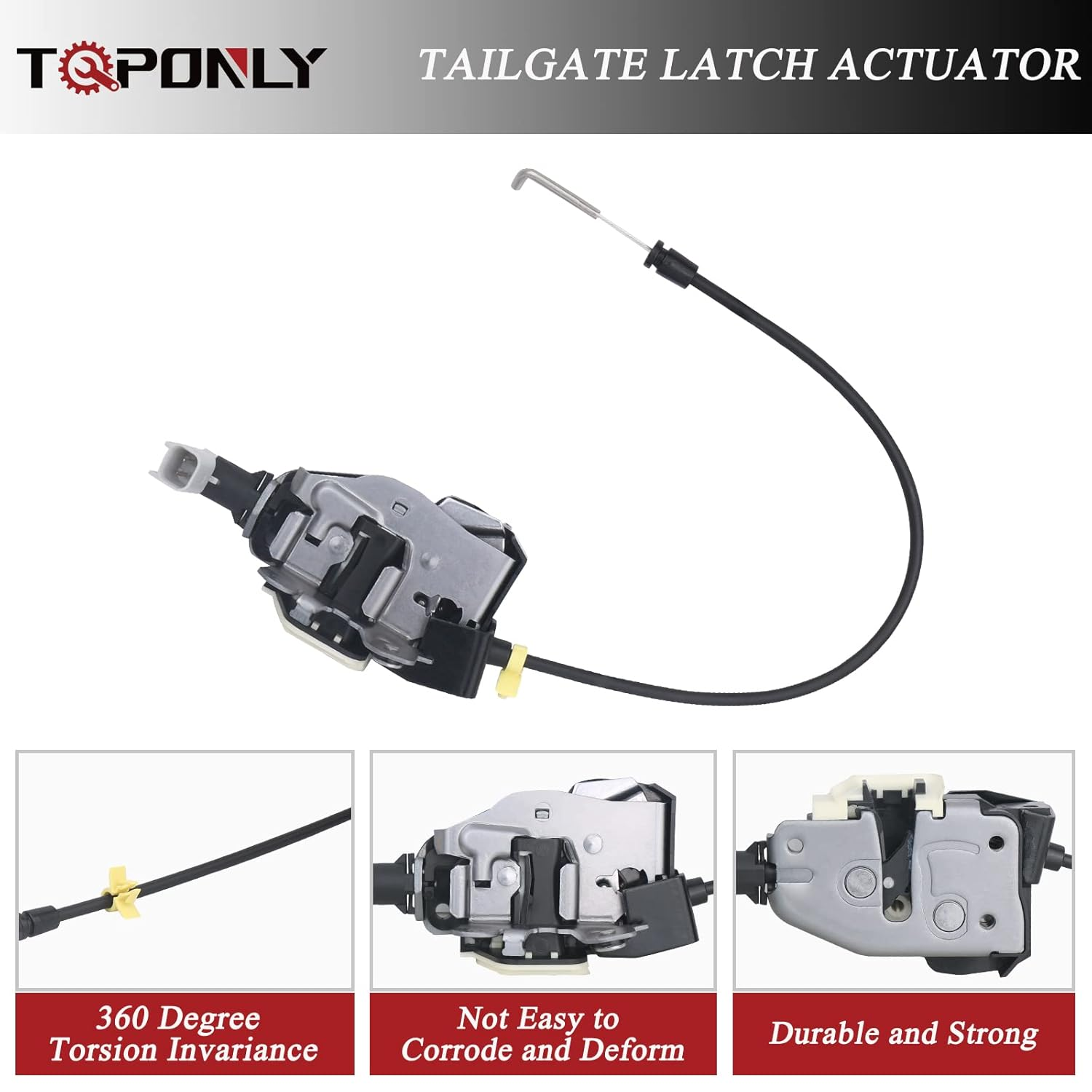 TQPONLY Tailgate Hatch Door Lock Actuator Compatible with Land Rover LR3 LR4 Discovery 3 4 2005-2016 Replaces FQR500220 Lift Gate Liftgate Actuator image number 1
