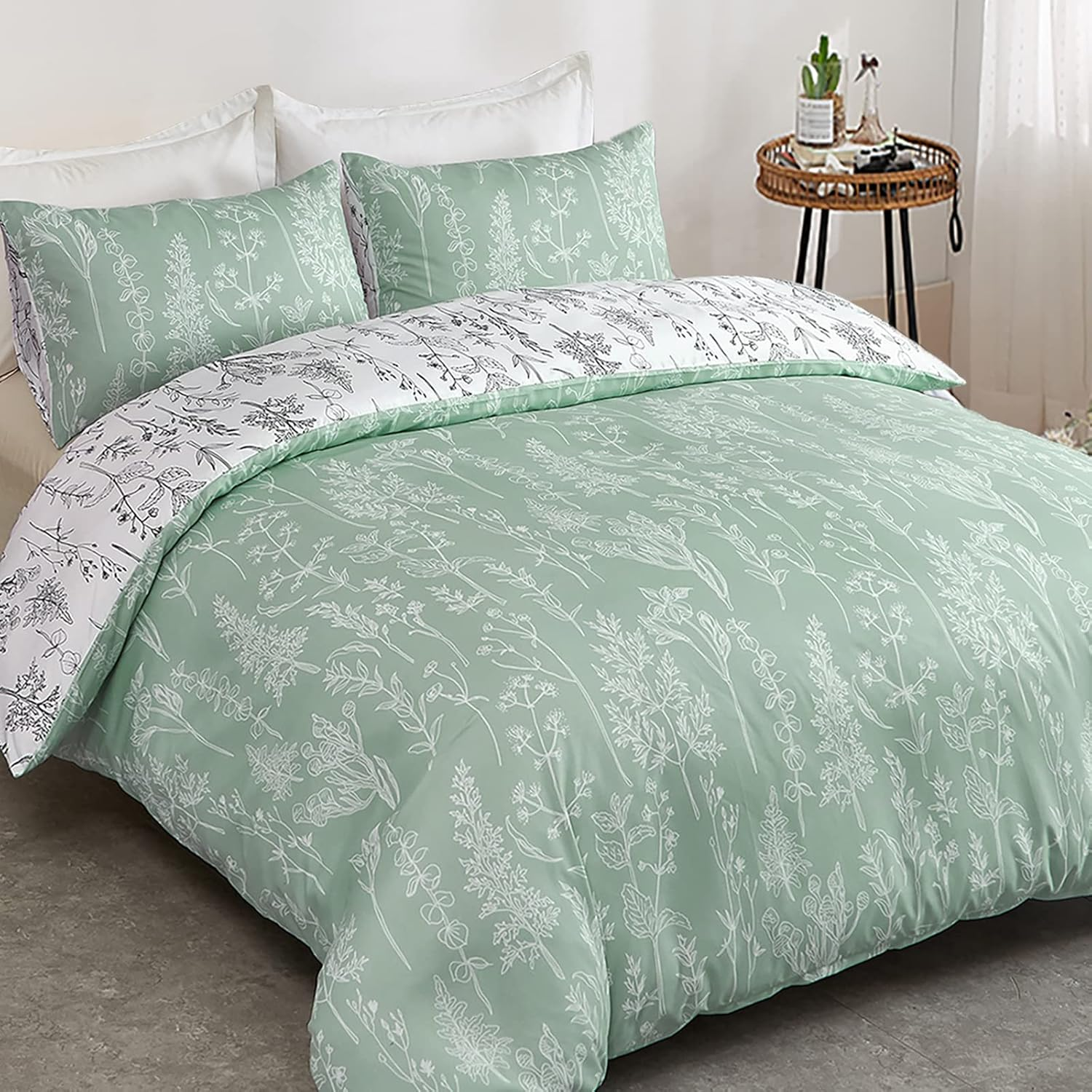 Lunoroey Checkered Duvet Cover Set King Size Black and White Checkerboard Plaid Grid Quilt Cover Geometric Microfiber Soft Bedding Set (1 Duvet Cover and 2 Pillowcases)