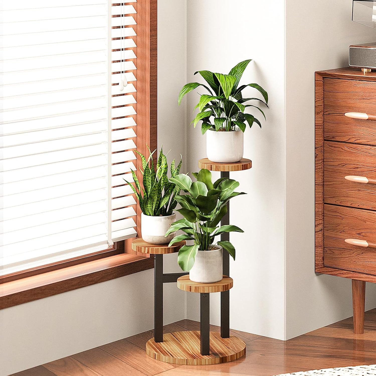 Bamworld 3 Metal Tier Plant Stand