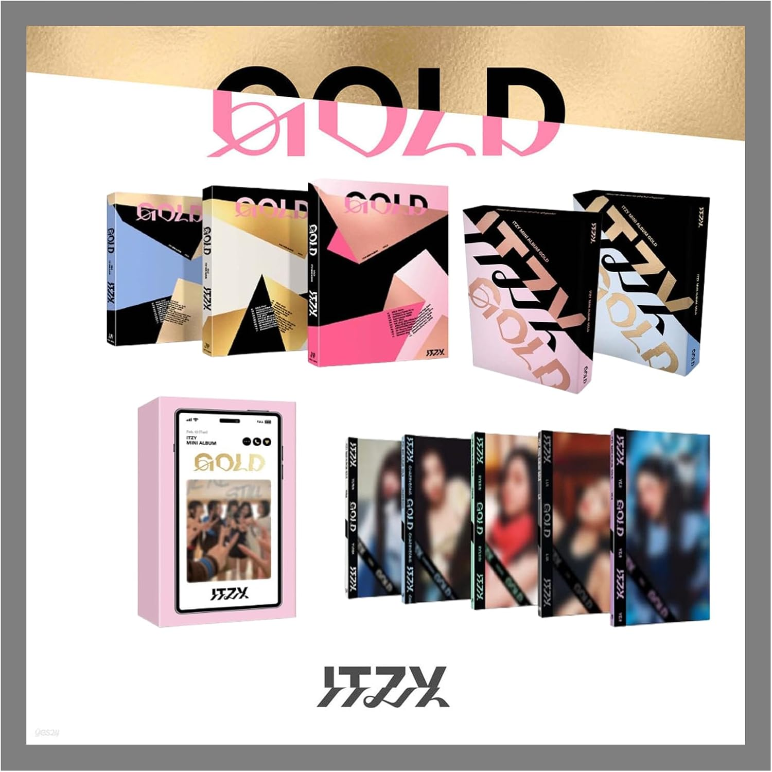 ITZY GOLD 2Nd Album with Tracking (Full 11 Version Set) image number 3